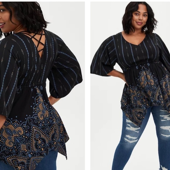 TORRID Babydoll Medallion Tunic - Picture 1 of 6